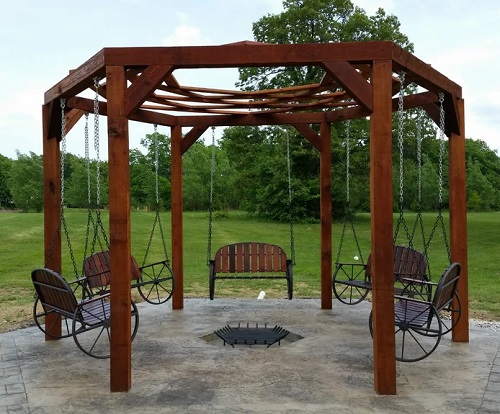 DIY Outdoor Fire Pit Swing Ideas 2