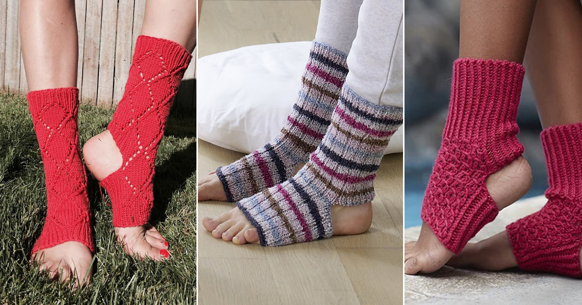 10 Yoga Socks Free Knitting Patterns ⋆ Bright Stuffs