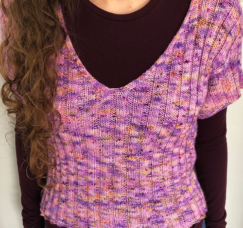 Knitting a Ripple Crop Top