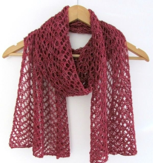 Lightweight Spring Knit Lace Scarf Free Pattern