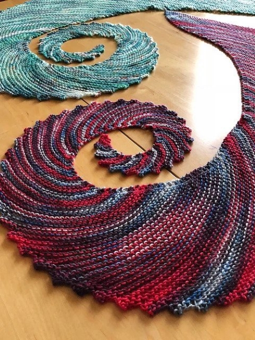 Variegated Knitted Scarf Idea