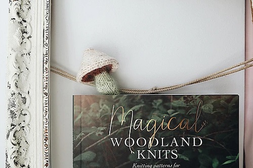 Knit Fungi Stash-Busting Bookmark