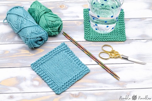 Knitting Pattern for Square Coasters