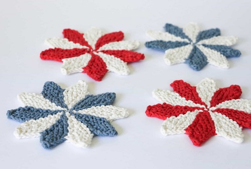 Pinwheel Coasters Knitting Pattern