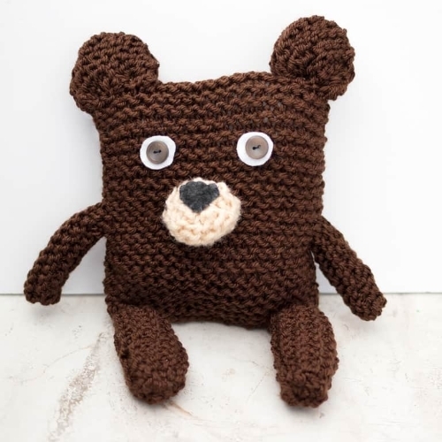 Square Bear Free Knitting Pattern