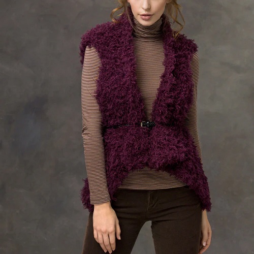 DIY Knitted Furry Vest