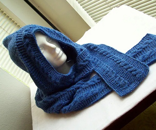 Hooded Scarf Free Knitting Patterns 2