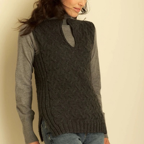 Knitted Cable Vest