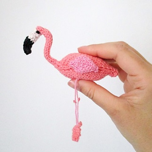 Knit Amigurumi Flamingo