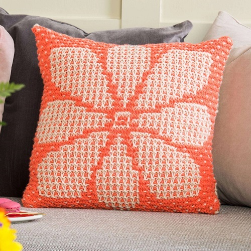 Easy and Cute Flower Pillow Knitting Patterns 2