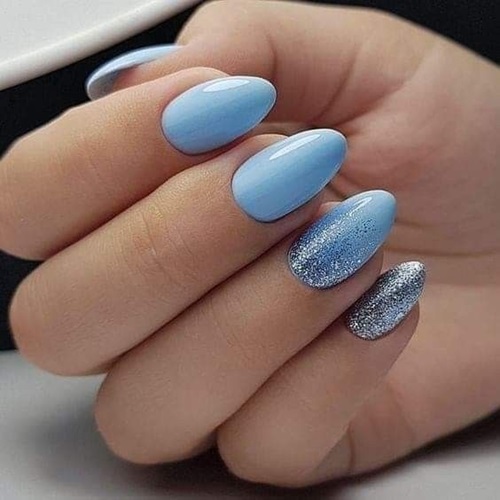 Pastel Blue Nails