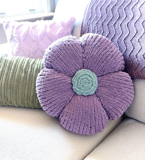 Flower Pillow Free Knitting Patterns 1