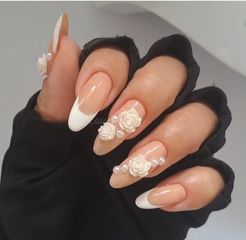 DIY Bride French Nail Design at Home