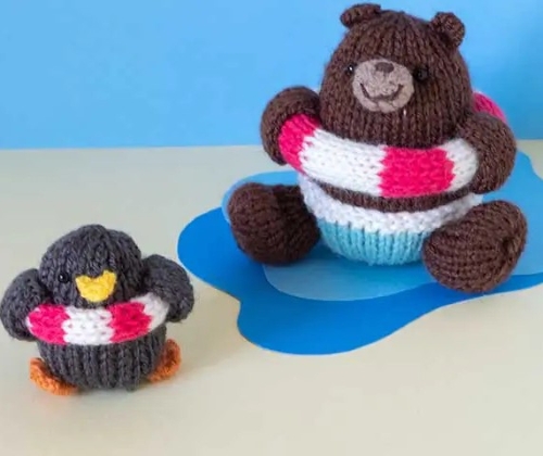 Beach Bear and Penguin