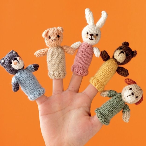 Cute Knitted Animal Finger Puppets