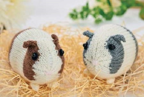 Easy Knitted Guinea Pigs