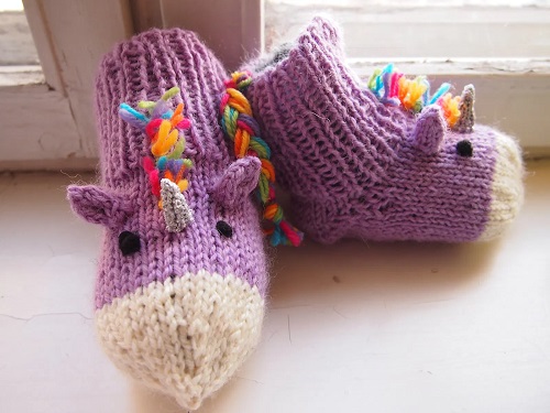 Knitted Unicorn Socks