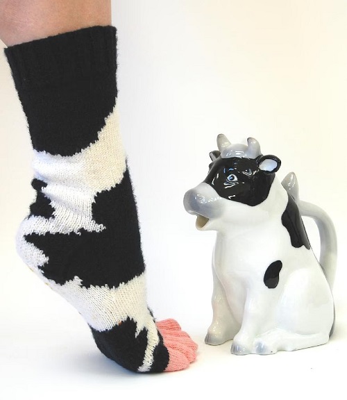 Cow Socks Knitting Free Pattern