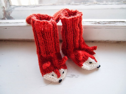 Knitted Fox Socks.