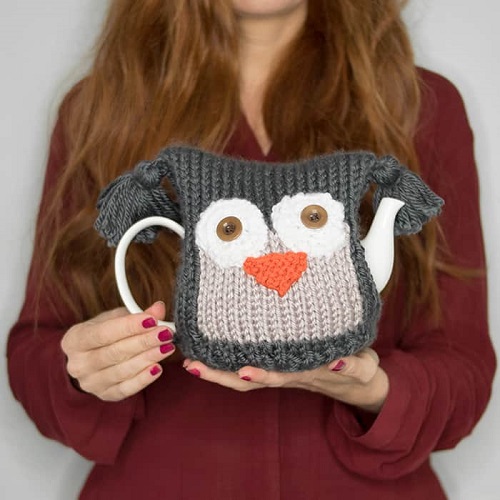 Owl Teapot Cosy Knitting Pattern