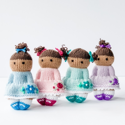 Knitted Flower Girls