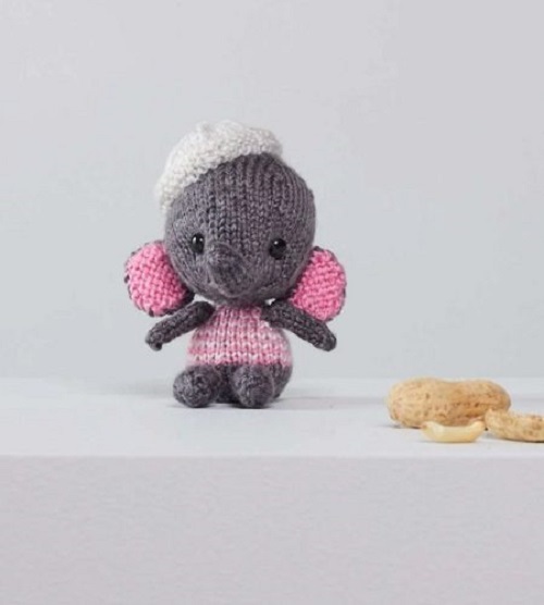 Knitted Elephant Toy.