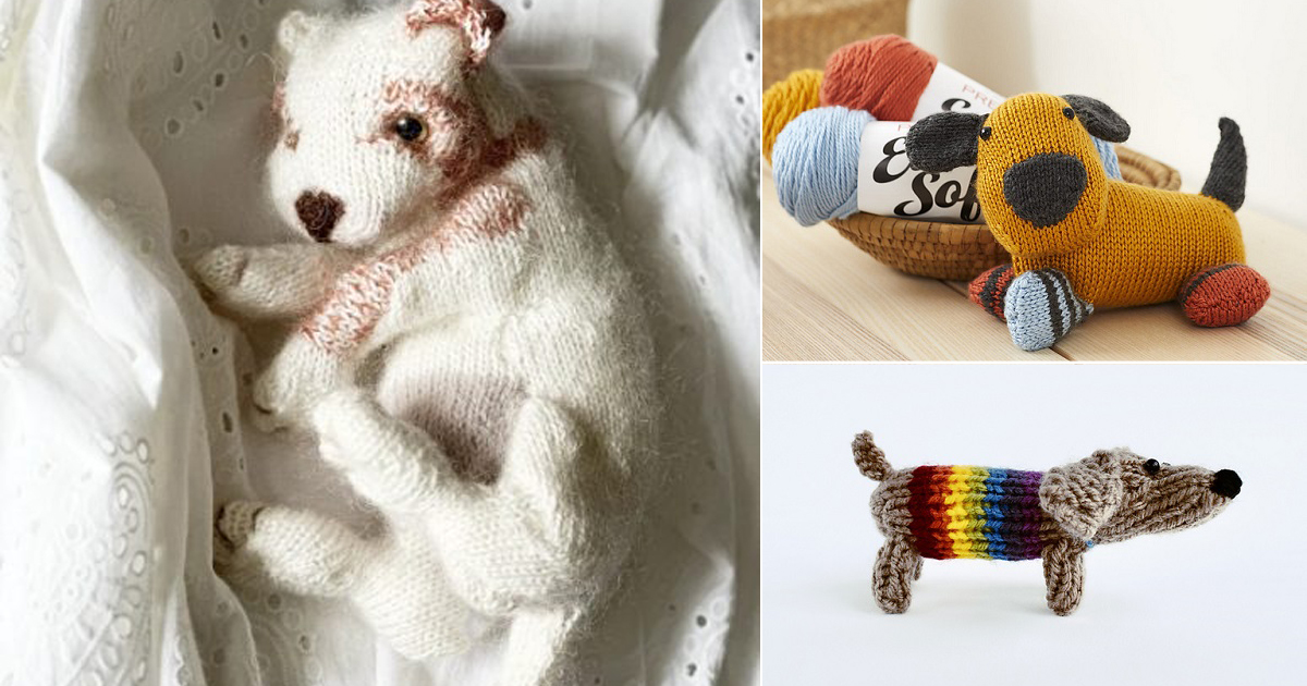 8 Mini Dogs Free Knitting Patterns ⋆ Bright Stuffs