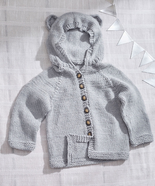 Baby Bear Knit Hoodie Pattern