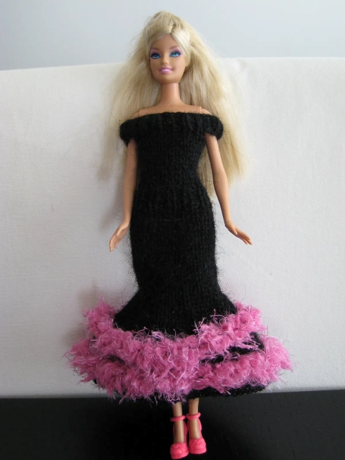 DIY Knitted Barbie Gown