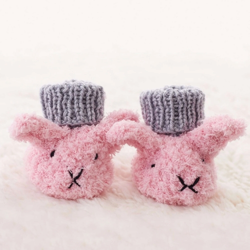 Fuzzy Bunny Baby Booties