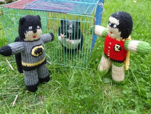 Knitted Batman and Robin