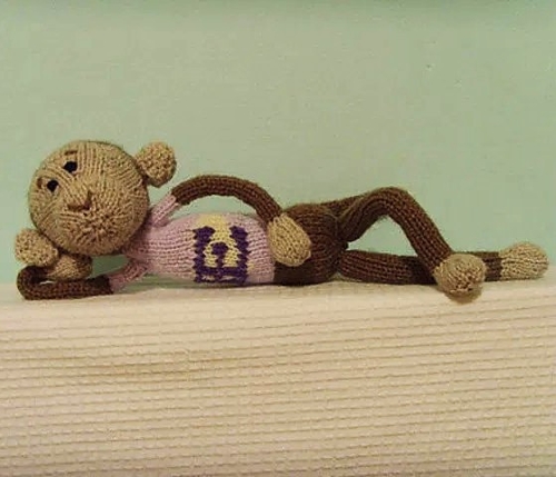 Knitted Lazy Monkey