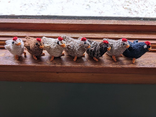 Knitted Mini Hens