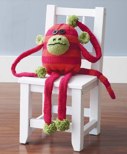 funny monkey knitted pattern