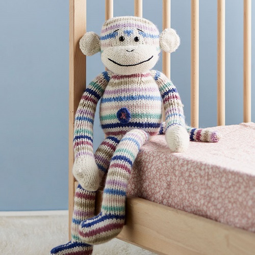 striped knitted monkey pattern free