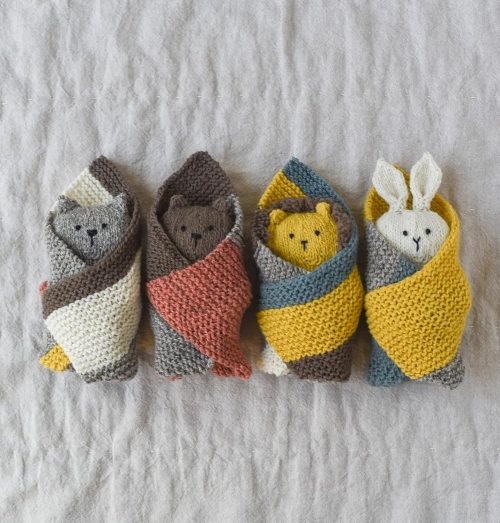 Knitted Swaddle Pals