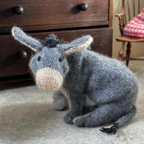 Realistic Knitted Donkey Pattern