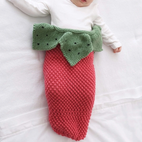 Strawberry Baby Knitted Cocoon