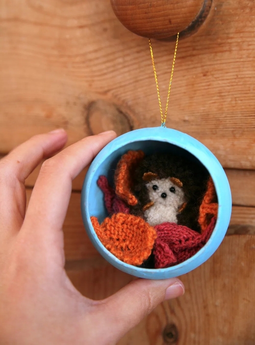 Tiny Hibernating Hedgehog Free Knitting Pattern