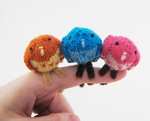 Easy and Cute Knitted Mini Birds Patterns 2