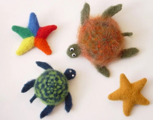 little starfish and turtle knitting pattern