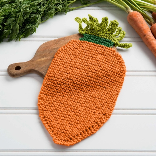 Carrot Knit Dishcloth Pattern