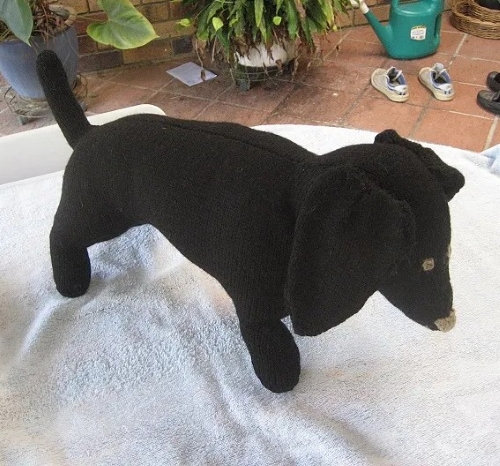 Cute Black Dachshund Dog Toy