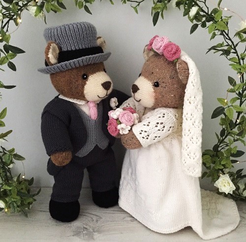 Handcrafted Bride & Groom Bears