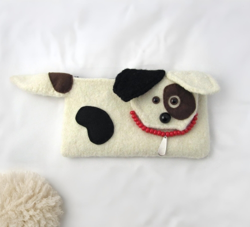 Jack Russel Felted Clutch Free Knitting Pattern