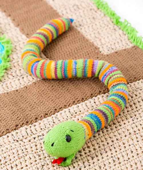 Knitted Friendly Snake