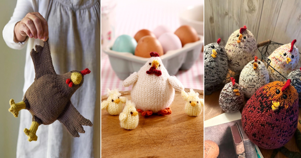 Knitted mother hens free patterns bright stuffs