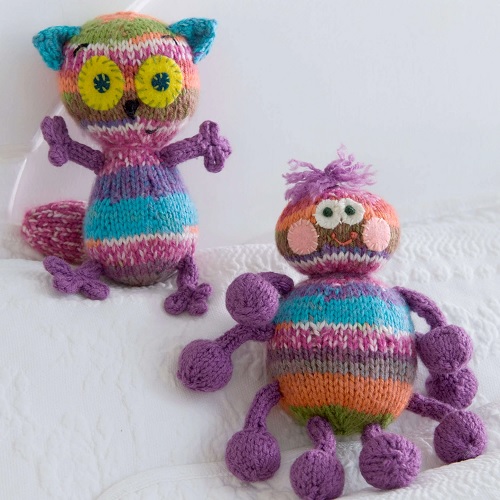 Sugar Glider And Spider Rattles knitting pattern