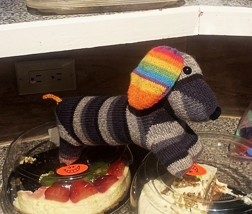 Knitted Trevor the Dachshund