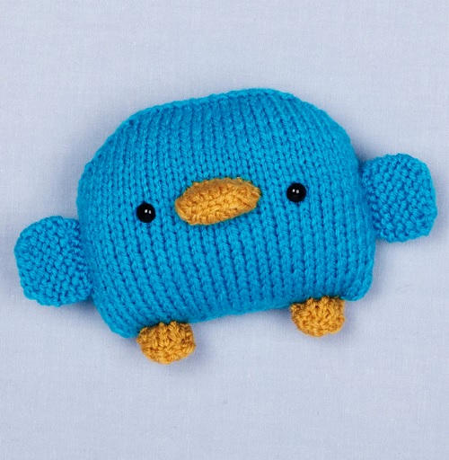 cute blue bird knitting pattern